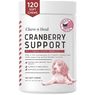 Chew + Heal Cranberry Support Soft Chews For Dogs, Pack of 120's