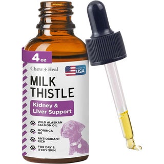 Chew + Heal Milk Thistle Tincture Oral Supplement For Dogs 120ml