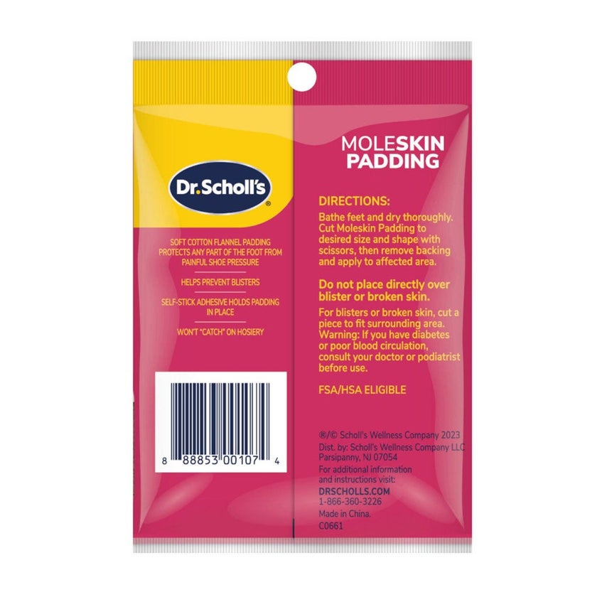 Dr.Scholl's Moleskin Padding For Feet, Pack of 3's