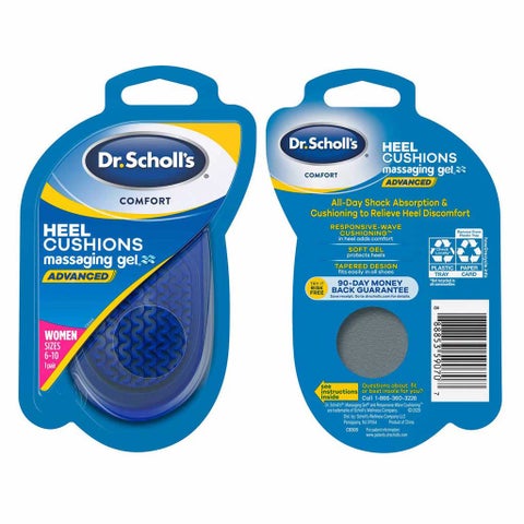 Dr.Scholl's Comfort Heel Cushions Massaging Gel For Men, Size 8-13 - 1 Pair