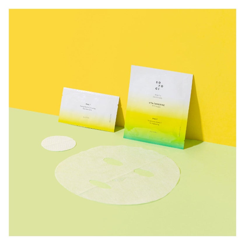 Soroci  Vita-Tangerine Fit Face Sheet Mask & Peeling Pad
