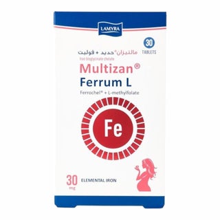 Multizan Ferrum L Iron + Folate Tablets - 30 Tablets