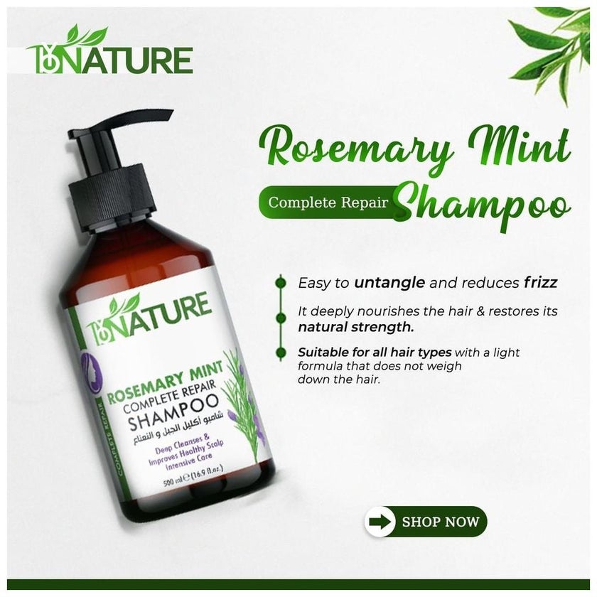 ByNature Rosemary Mint Shampoo 500ml