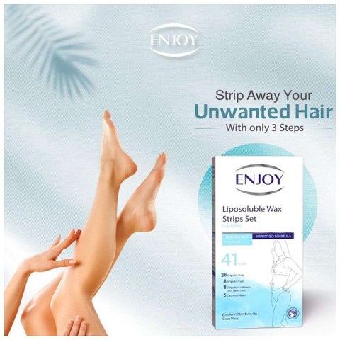 Enjoy Liposoluble Natural Wax Strips Set, Pack of 41's