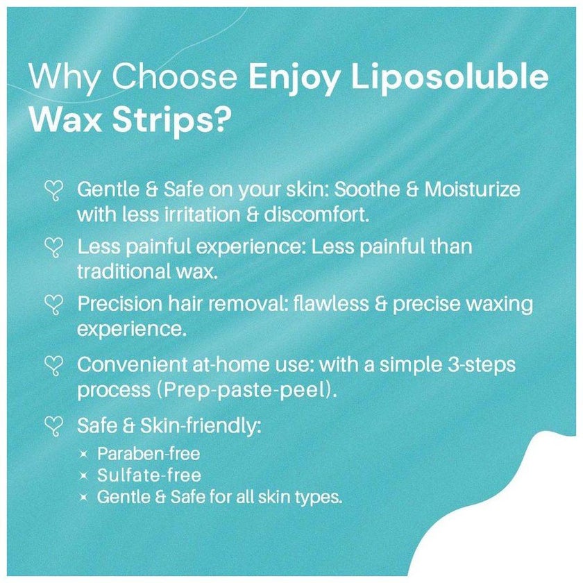 Enjoy Liposoluble Natural Wax Strips Set, Pack of 41's
