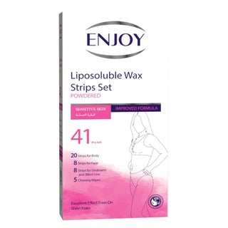 Enjoy Liposoluble Powdered Wax Strips Set, Pack of 41's