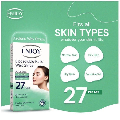 Enjoy Liposoluble Azulene Face Wax Strips, Pack of 27's
