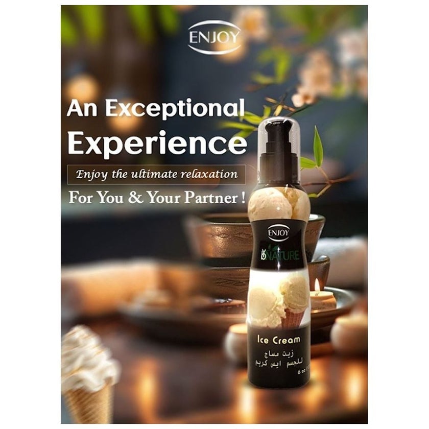 Enjoy Ice Cream Fragranced Massage Oil 175ml