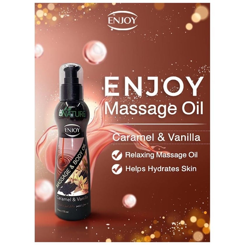 Enjoy Caramel & Vanilla Massage & Body Oil 175ml