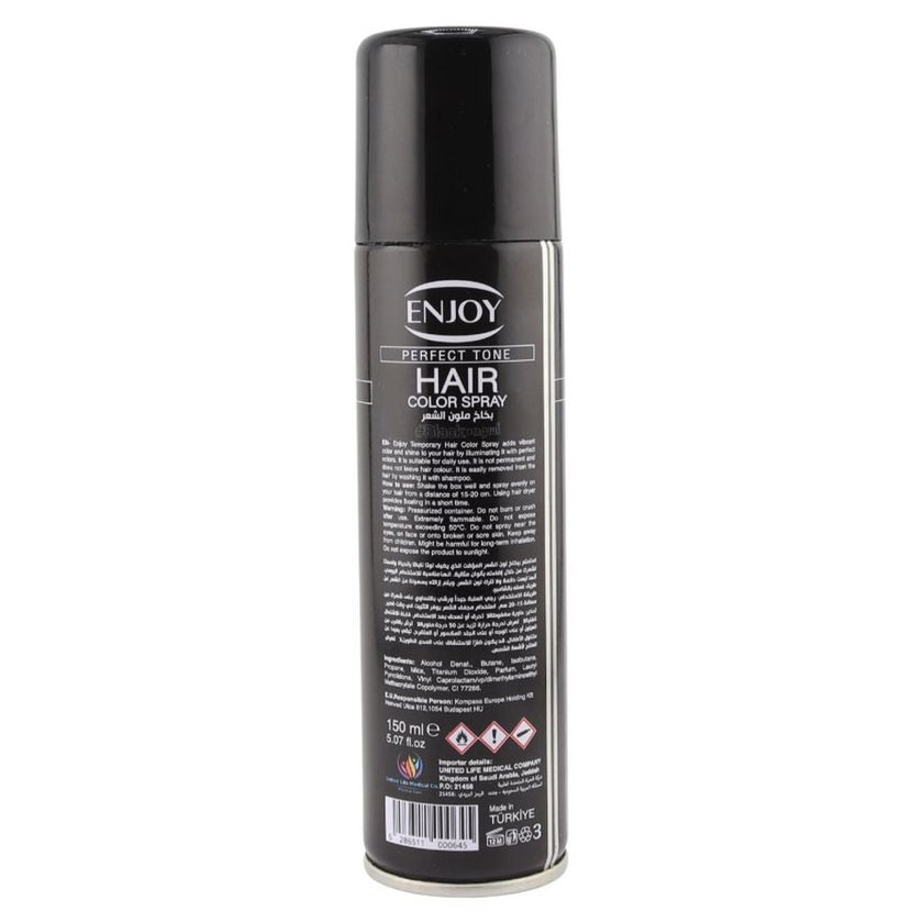Enjoy Hair Color Spray 150ml - Black Color