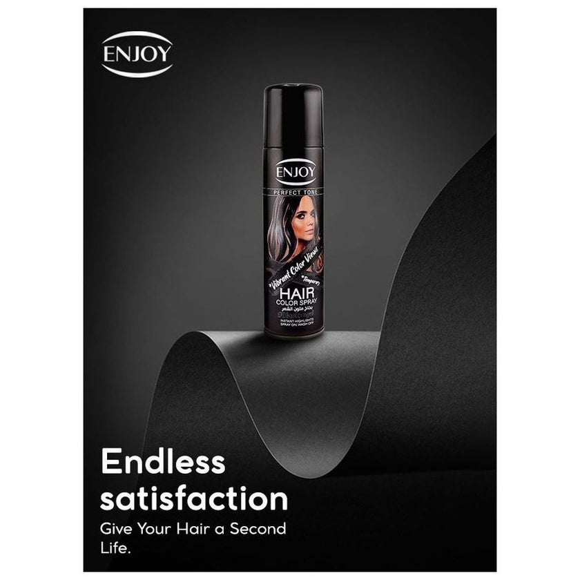 Enjoy Hair Color Spray 150ml - Black Color