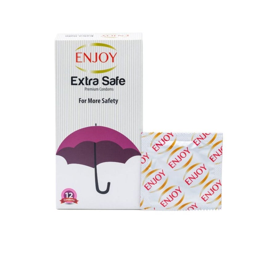 Enjoy Extra Safe Premium Condoms, Pack of 12's