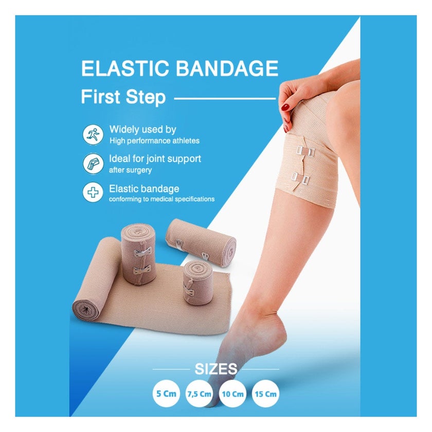 First Step Plus Elastic Bandage, Size 15cm x 4.5m