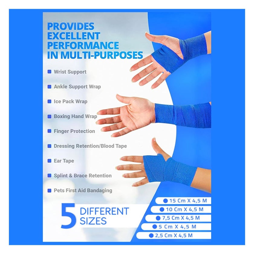 First Step Cohesive Bandage, Size 10cm x 4.5m