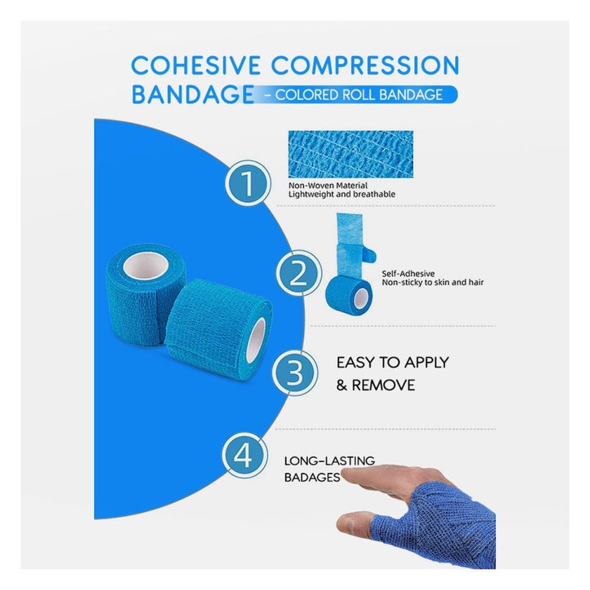 First Step Cohesive Bandage, Size 7.5cm x 4.5m