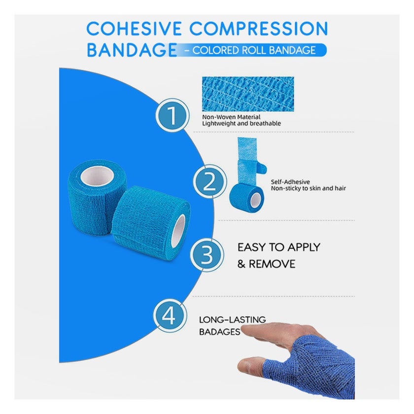 First Step Cohesive Bandage, Size 5cm x 4.5m