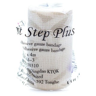 First Step Plus Adhesive Gauze Bandage, Size 10cm x 4m