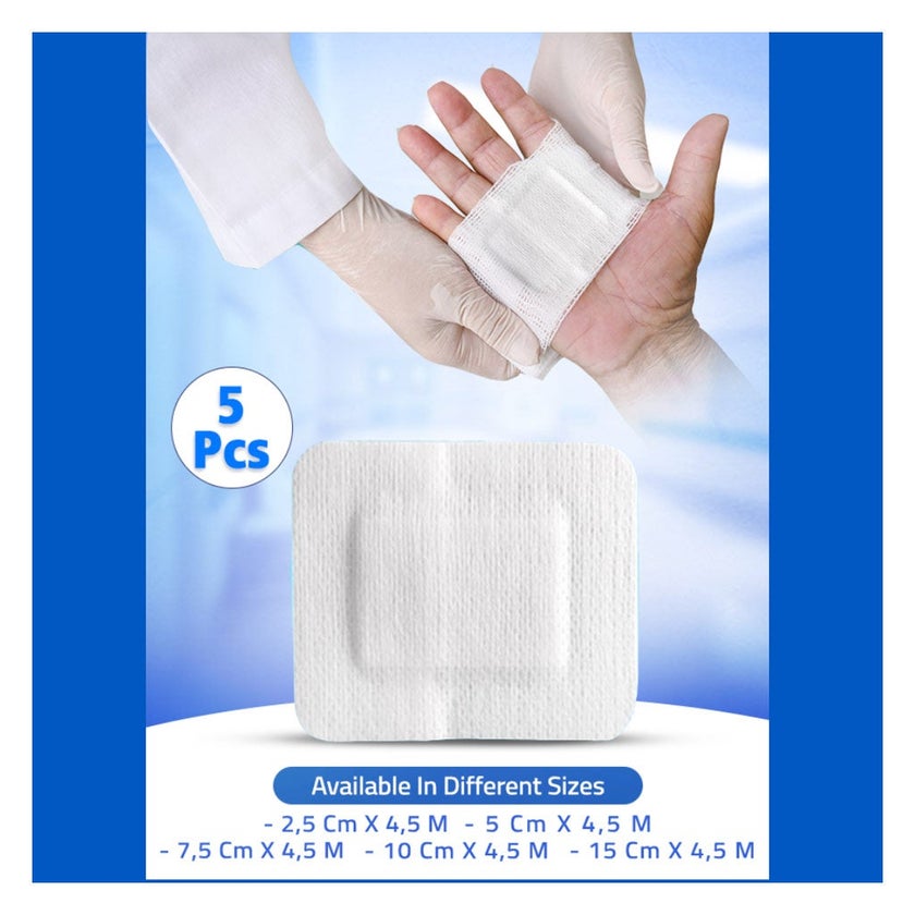 First Step Fix Non-Woven Wound Dressing Pads, 8 x 10cm, Pack of 5's