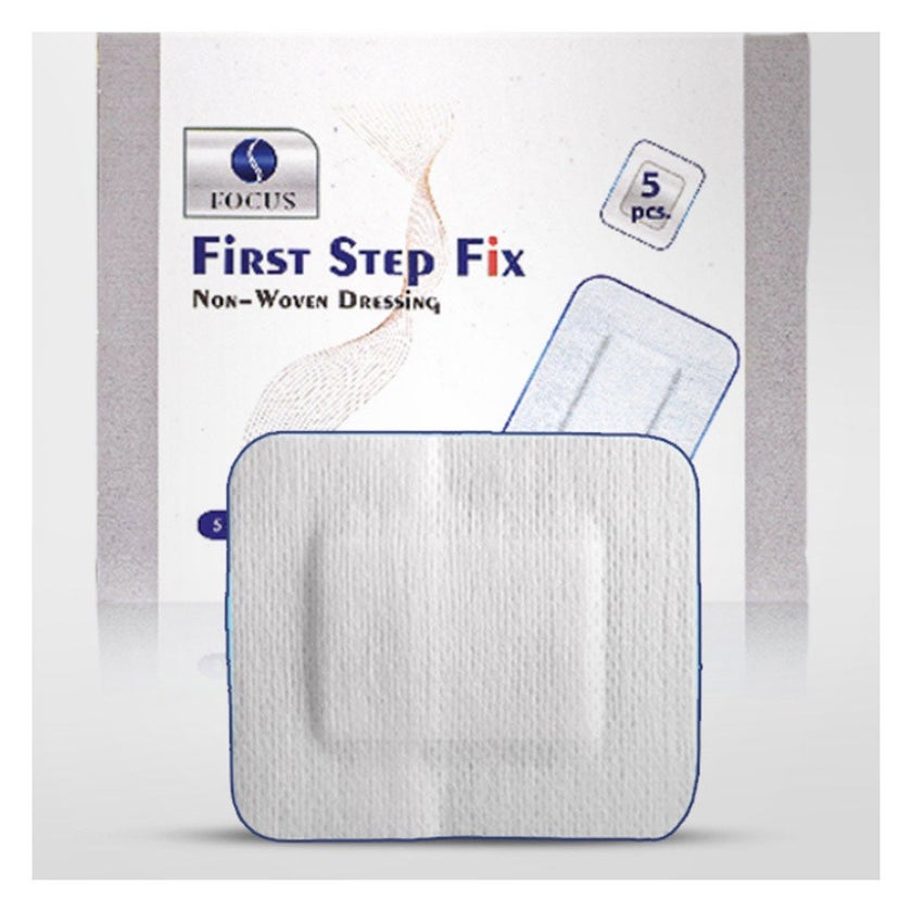 Pack Dressing Step First Step Fix Non-Woven Wound Dressing Pads, 9 x 15cm, Pack of 5's ...