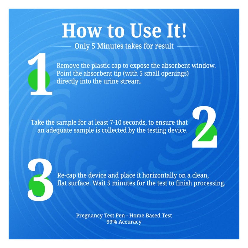 First Step Plus One Step HCG Pregnancy Test Pen