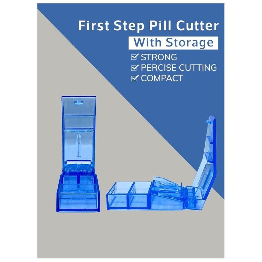 First Step Pill Cutter Box, Color Blue