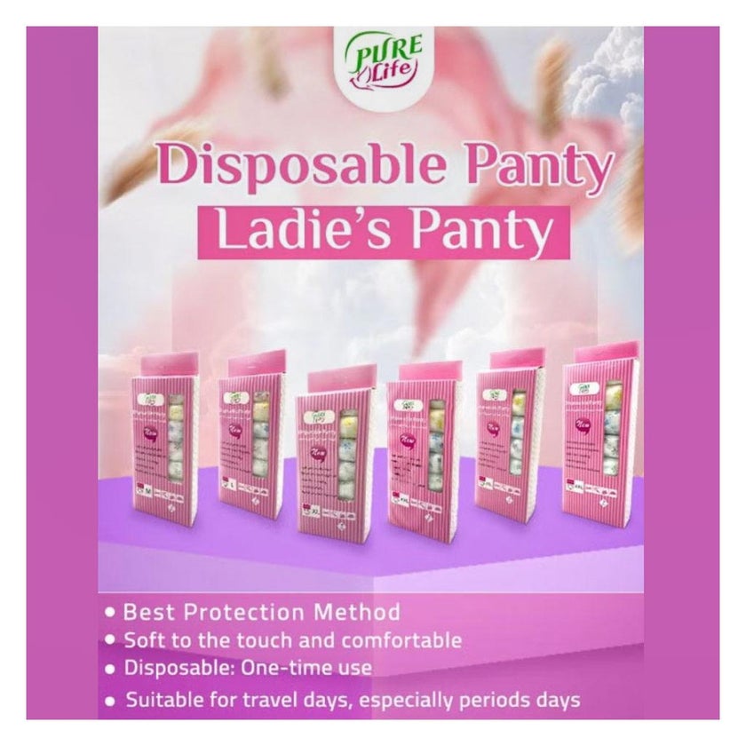 Pure Life Disposable Panty, Size 3XL, Pack of 7's