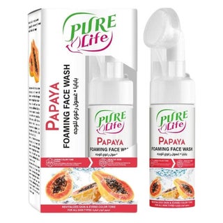 Pure Life Papaya Foaming Face Wash With Silicone Brush 150ml