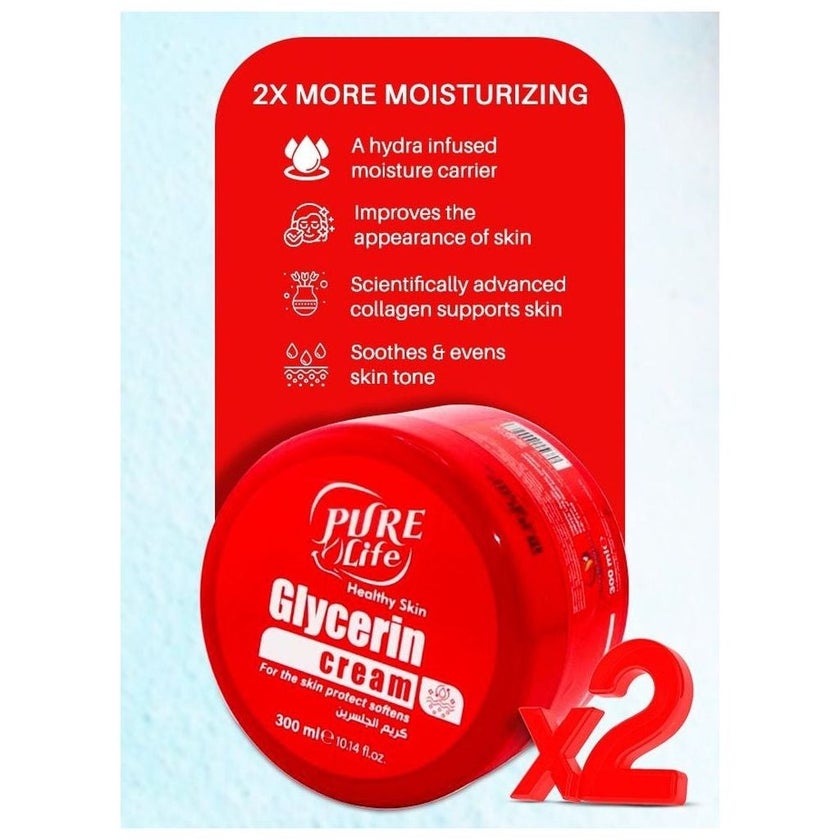 Pure Life Glycerin Moisturizing Cream 300ml