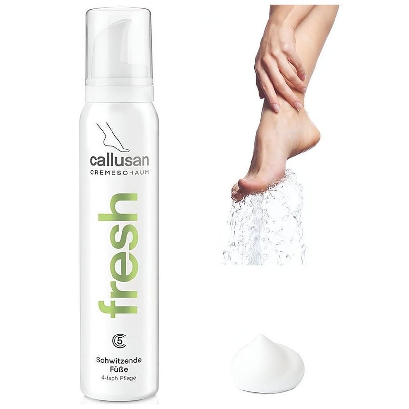 Callusan Fresh Mousse Foot Cream For Damp & Sweaty Feet 125ml