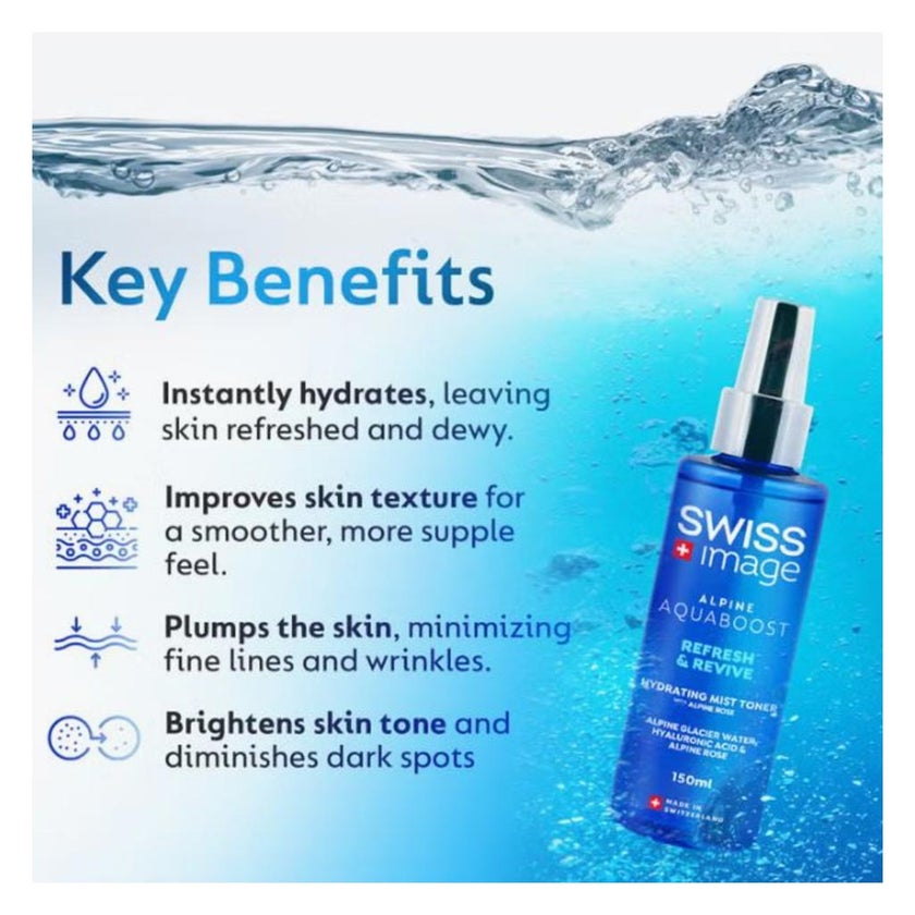 Swiss Image Alpine Aquaboost Refresh & Revive Hydrating Mist Toner 150ml