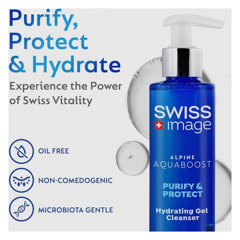 Swiss Image Alpine Aquaboost Purify & Protect Hydrating Gel Cleanser 200ml