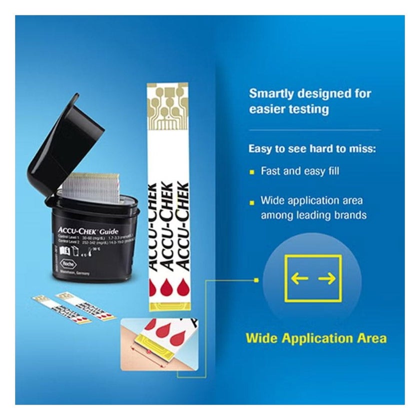 Accu-Chek Guide Blood Sugar Test Strips, Promo Pack of 50’s x 2