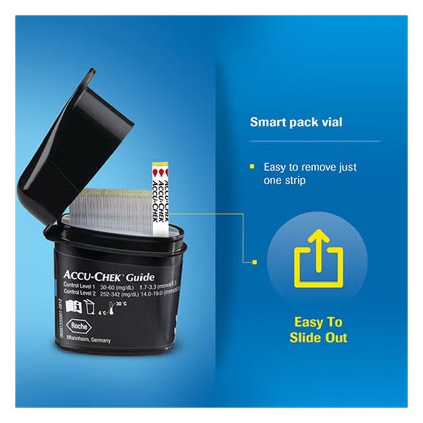 Accu-Chek Guide Blood Sugar Test Strips, Promo Pack of 50’s x 2