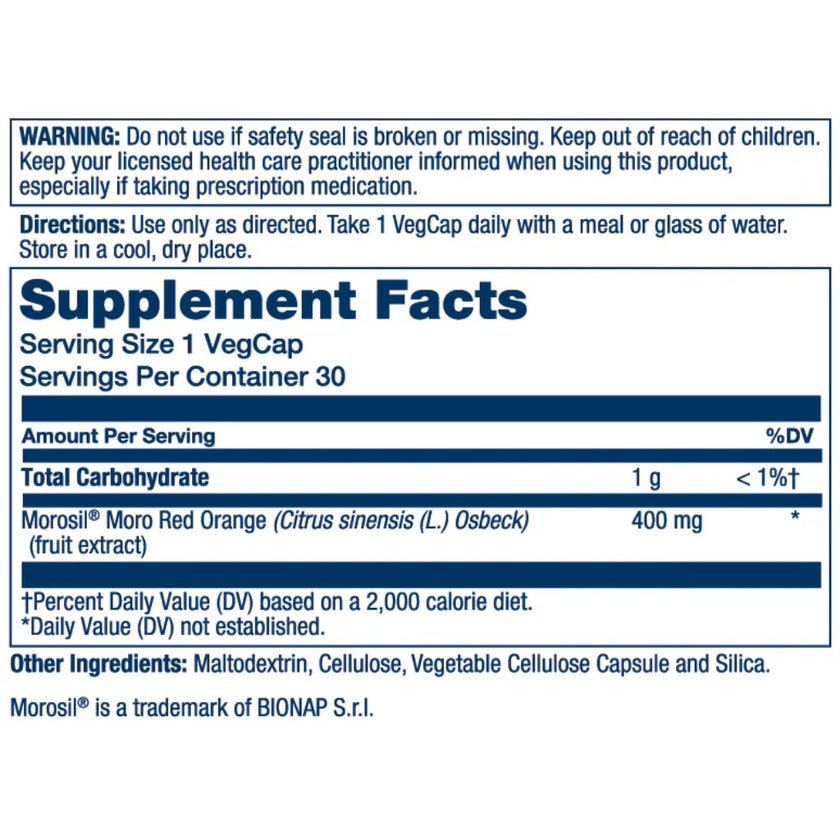 Solaray Morosil Red Orange Veg Capsules For Weight Loss Support, Pack of 30's