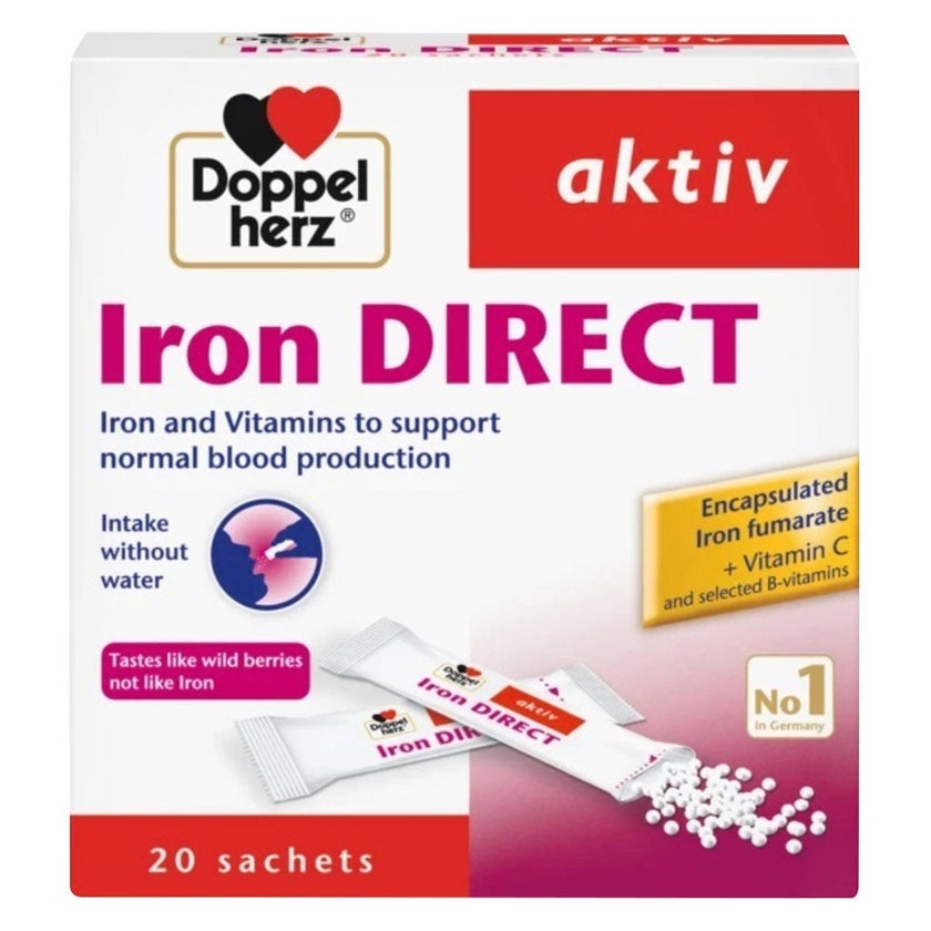 Doppelherz Iron Direct 30mg Supplement Sachets, Pack of 20's