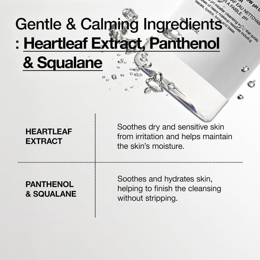Anua Heartleaf + Panthenol Low pH Deep Cleansing Water 500g