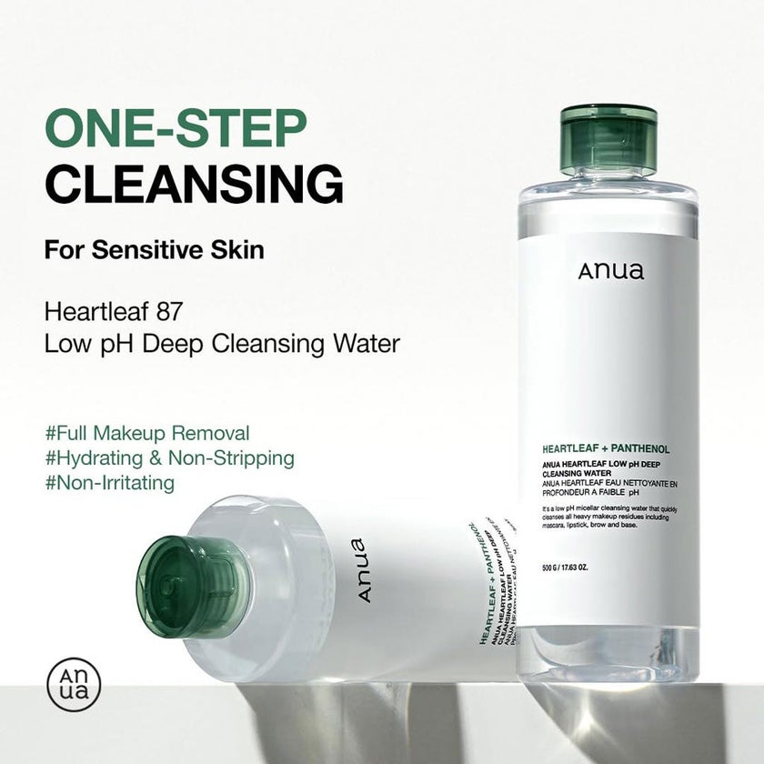 Anua Heartleaf + Panthenol Low pH Deep Cleansing Water 500g