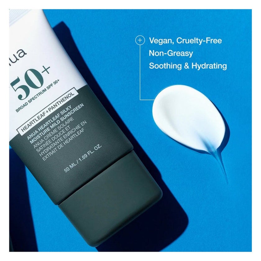 Anua Heartleaf Silky Moisture SP50+ PA++++ Sun Cream 50ml