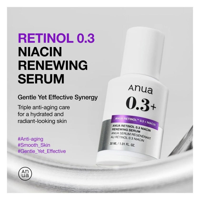 Anua Retinol 0.3 + Niacin Skin Renewing Serum 30ml