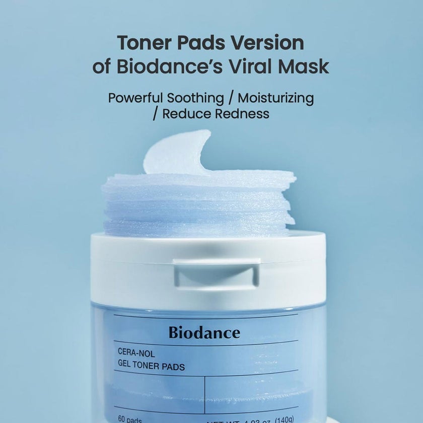Biodance Cera-Nol Gel Facial Toner Pads, Pack of 60's