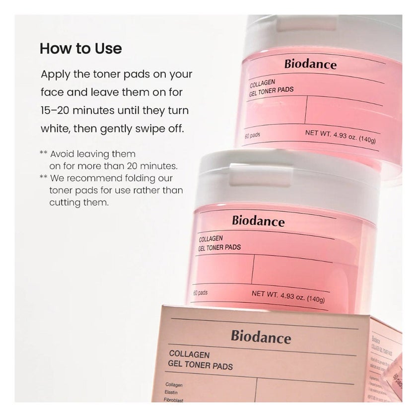 Biodance Collagen Gel Toner Pads, Pack of 60's