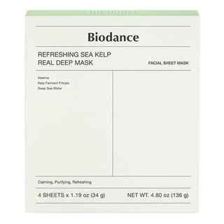 Biodance Refreshing Sea Kelp Real Deep Facial Sheet Mask, Pack of 4's