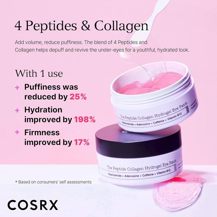 Cosrx The Peptide Collagen Hydrogel Eye Patch, Pack of 60's