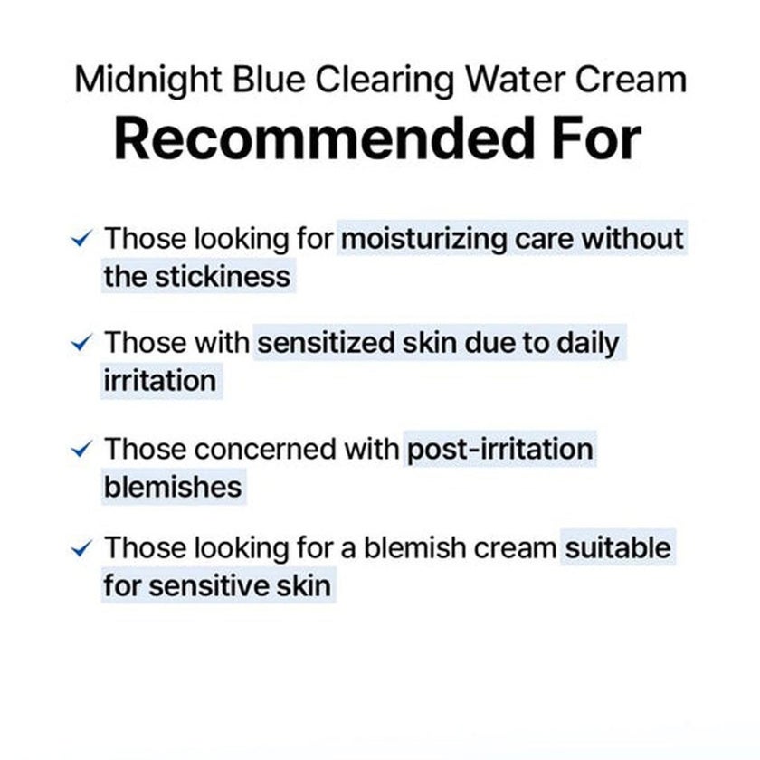Dear Klairs Midnight Blue Clearing Water Cream 50g
