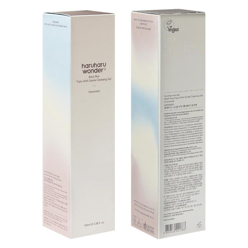 Haruharu Wonder Black Rice Triple AHA Gentle Cleansing Gel 100ml