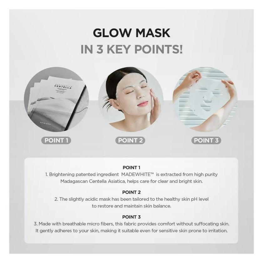Skin1004 Madagascar Centella Tone Brightening Glow Face Sheet Mask 25ml