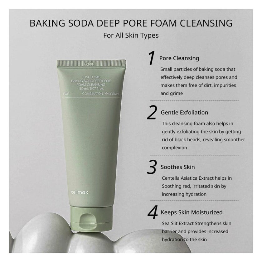 Celimax Ji Woo Gae Baking Soda Deep Pore Foam Cleanser 150ml