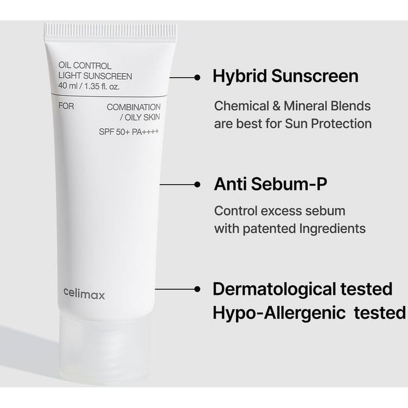 Celimax Oil Control SPF50+ PA++++ Light Sunscreen 40ml