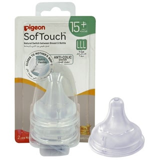 Pigeon SofTouch Wide Neck Nipples, Size - 3L, Pack of 2's