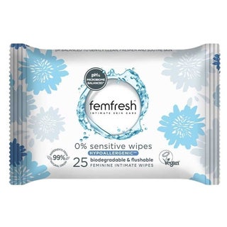 Femfresh Intimate 0% Sensitive Wipes, Pack of 25's